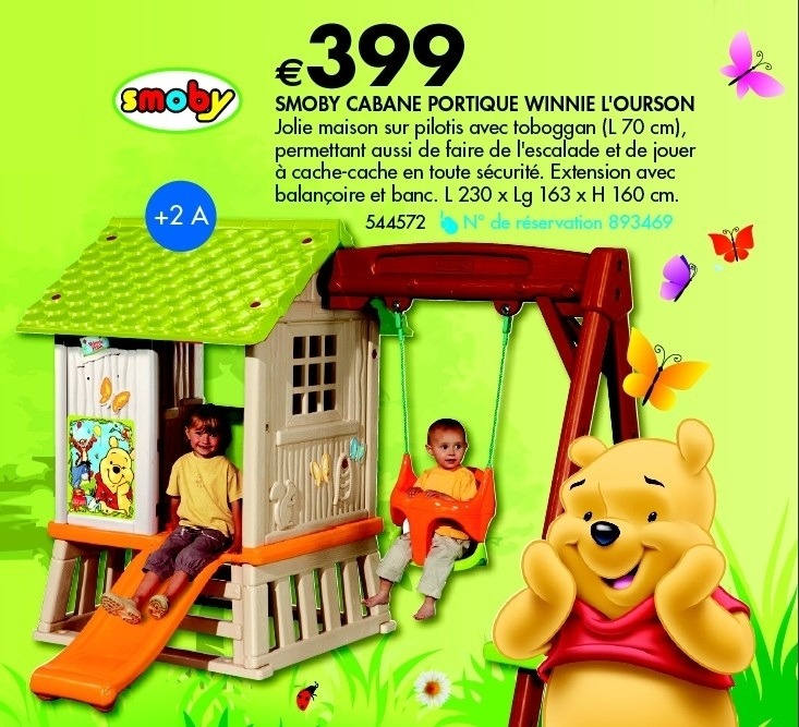 Cabane balancoire smoby
