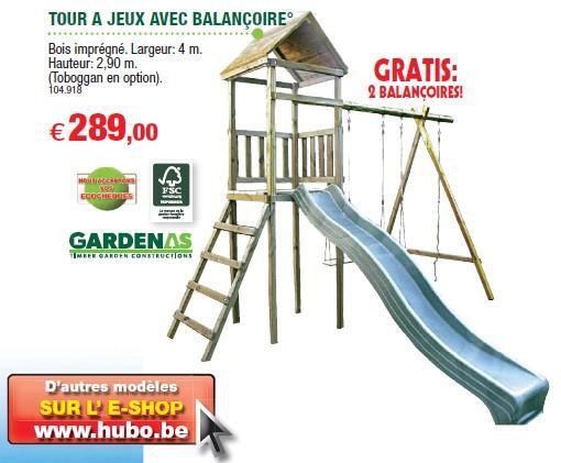 Balancoire bois hubo
