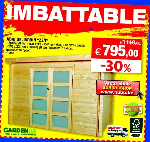 Cabane de jardin hubo
