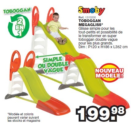 Toboggan smoby double vague
