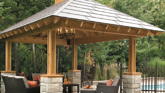 Pavillon en bois pour jardin
