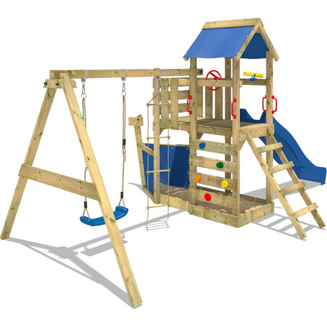 Balançoire toboggan jardin
