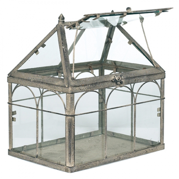 Mini serre de jardin en verre
