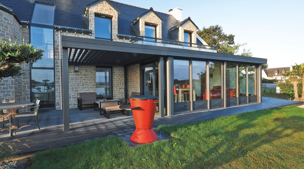 veranda contemporaine toit plat