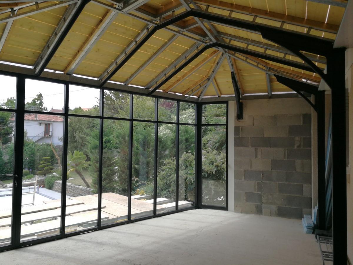 veranda acier aquitaine