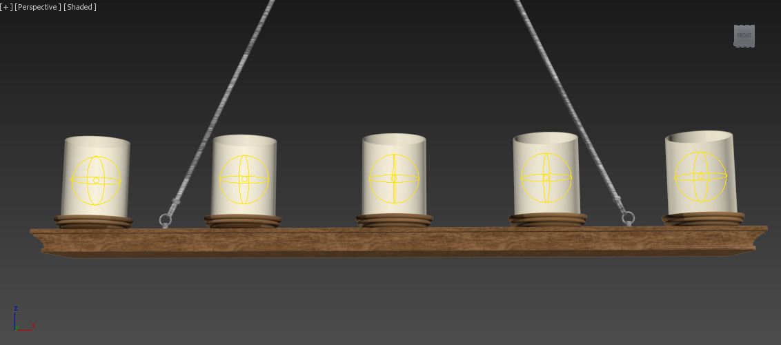 veranda linear chandelier installation