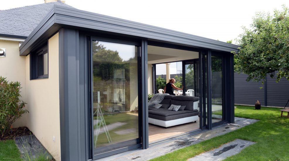 veranda contemporaine toit plat