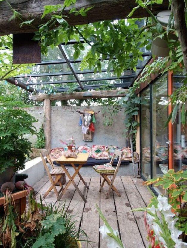 veranda pour petit jardin