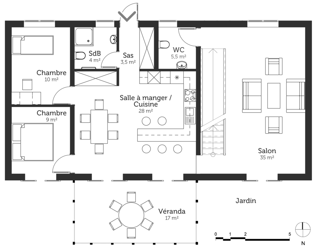 maison veranda plan