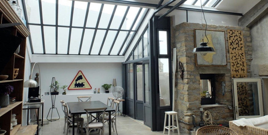 vÃ©randa style atelier garage