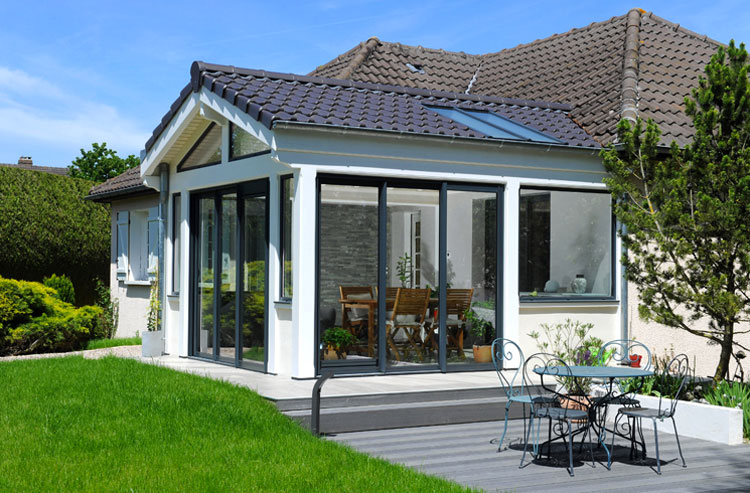 maison en l avec veranda
