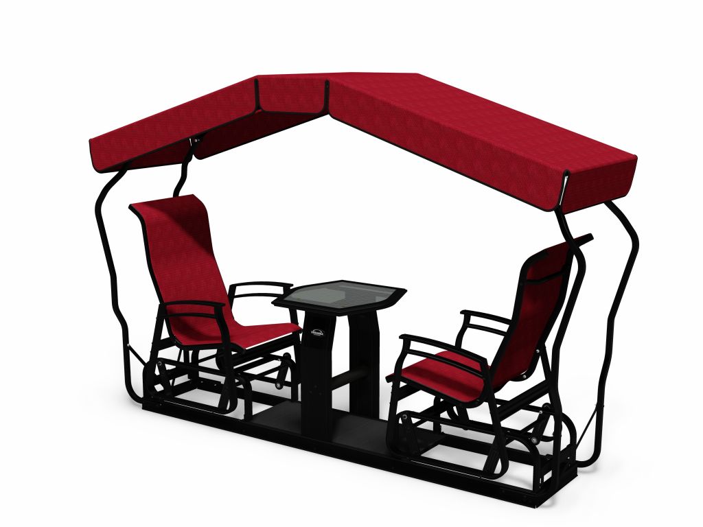 veranda jardin balancoire