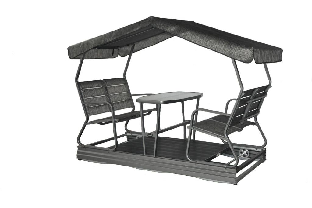 veranda jardin balancoire