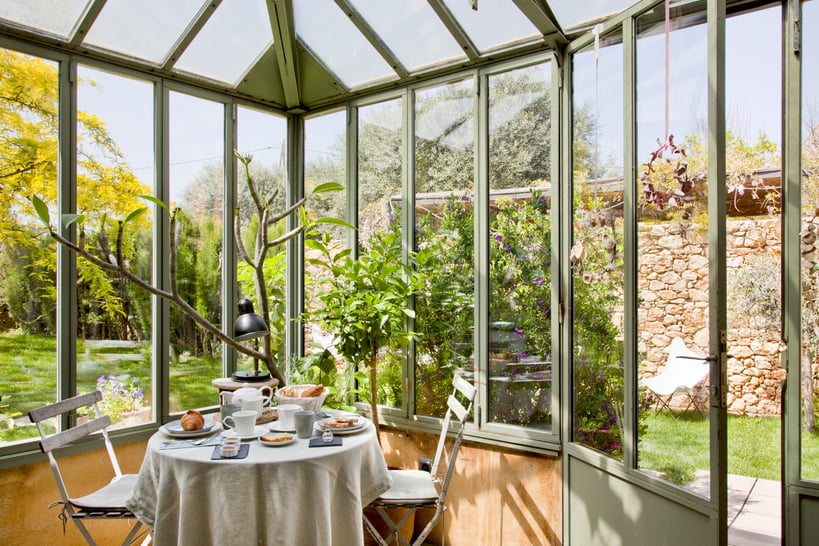 veranda jardin d'hiver bois