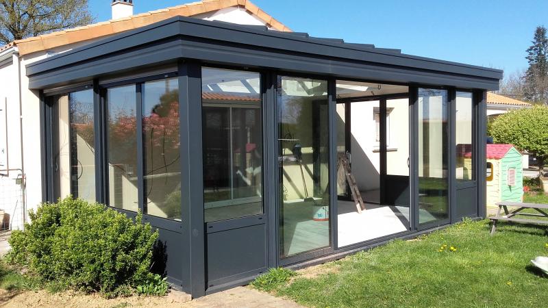 veranda alu bleu