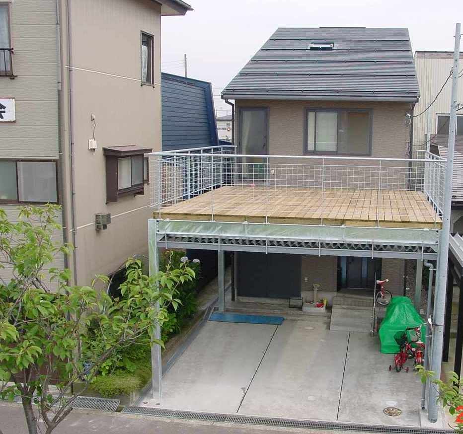 veranda entre maison et garage