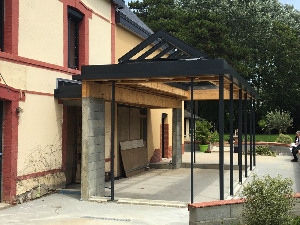 charpente metallique veranda