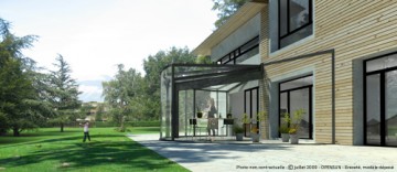 veranda cube verre