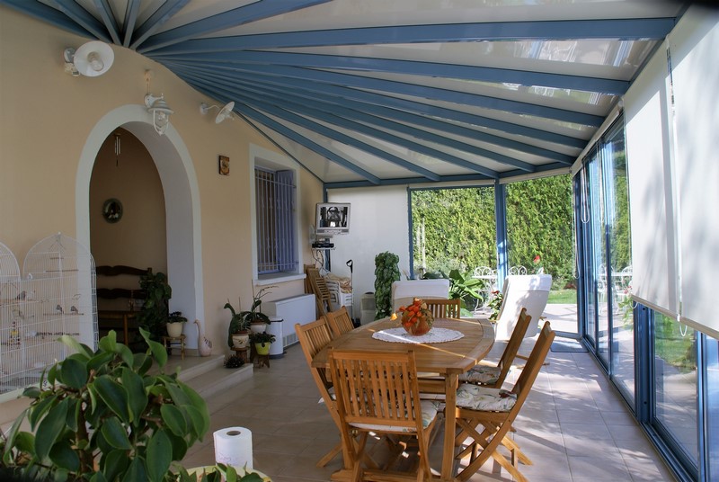 veranda alu bleu