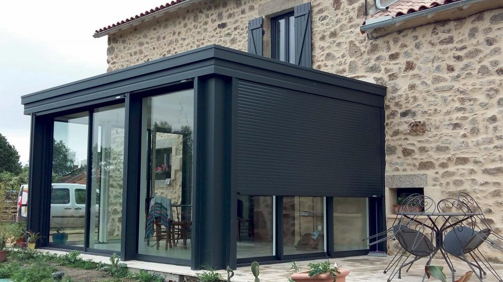 photo veranda gris anthracite
