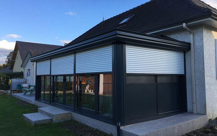 photo veranda gris anthracite