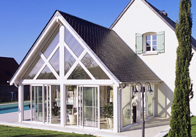 veranda hauteur sous plafond