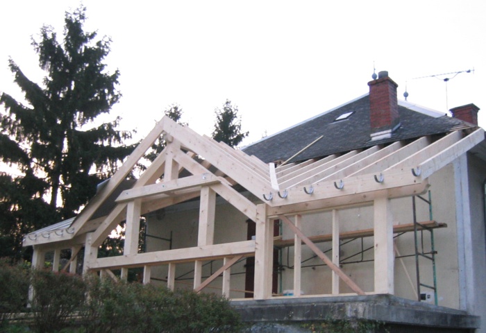 veranda bois massif