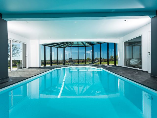 maison veranda piscine
