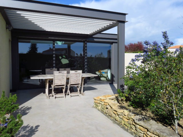 veranda ossature beton