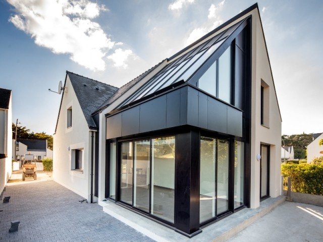 veranda sur maison bretonne
