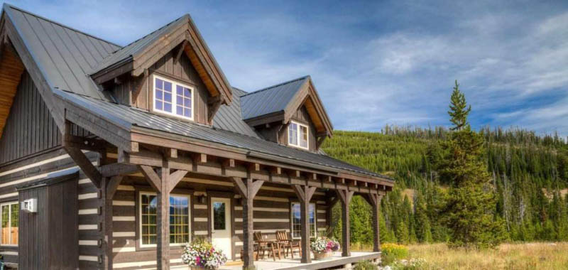 veranda magazine log cabin