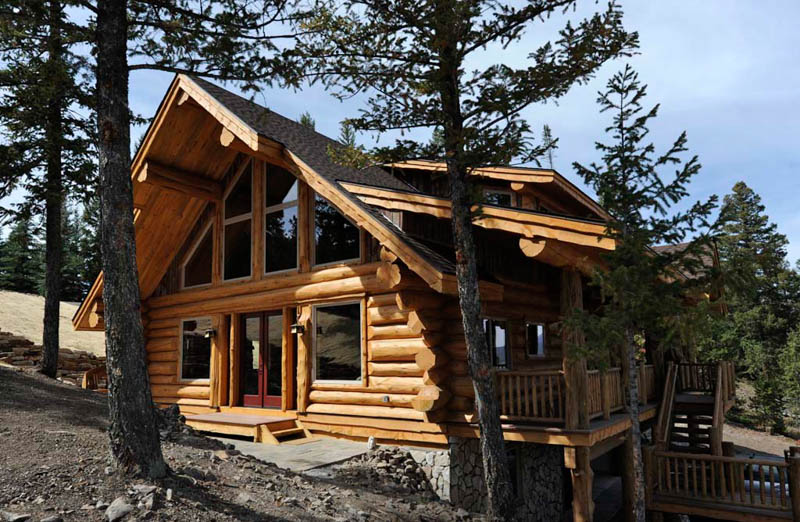 veranda magazine log cabin