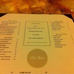 veranda fireside lounge menu