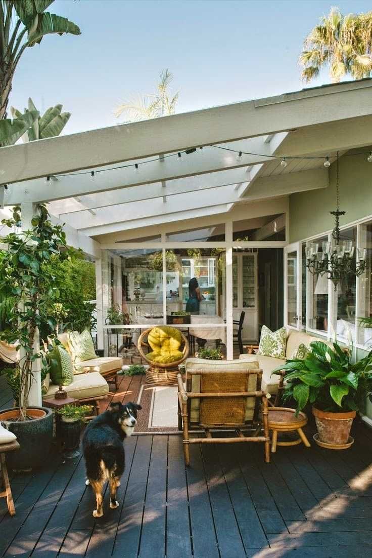 veranda sol bois