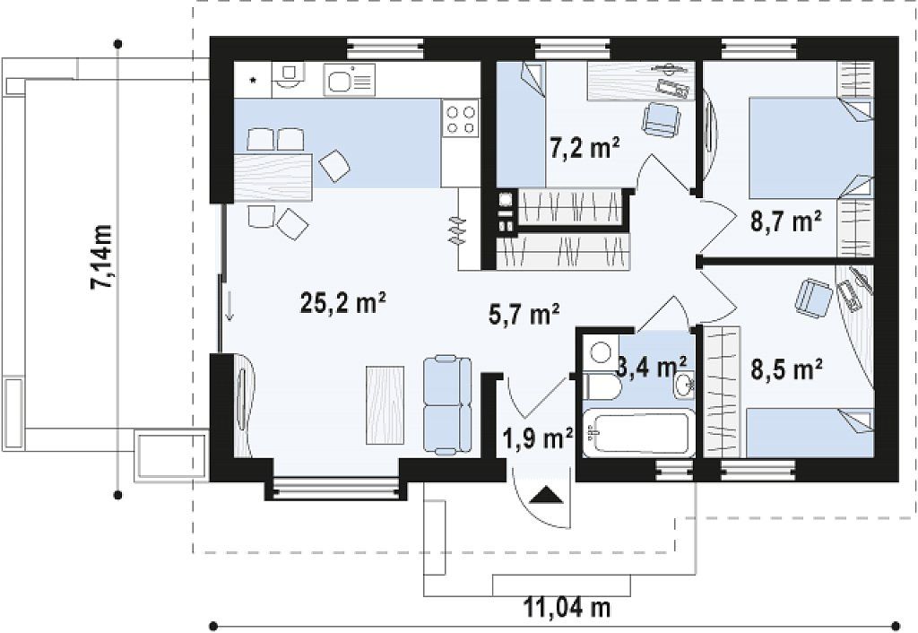 veranda 80 m2