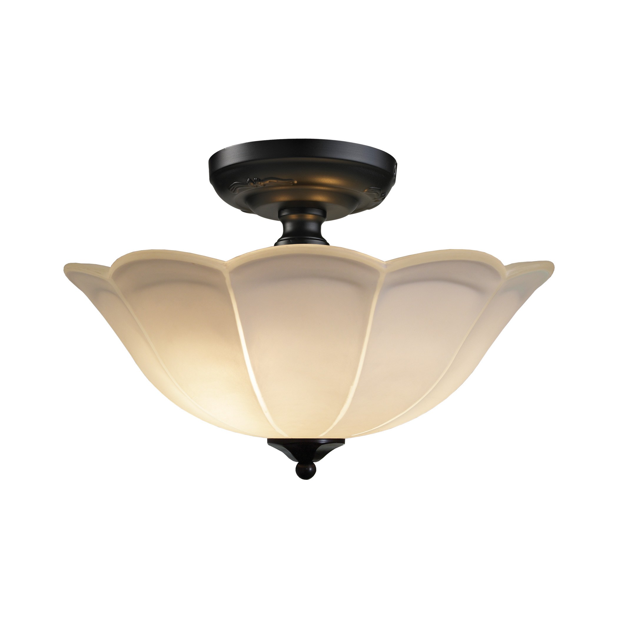 veranda 3 light ceiling silver pearl incandescent semi-flush mount