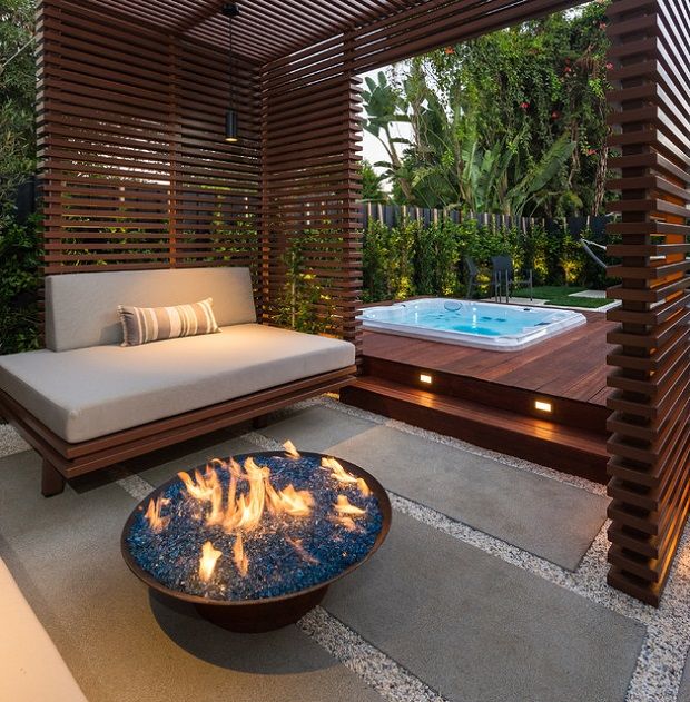 amenagement veranda avec spa