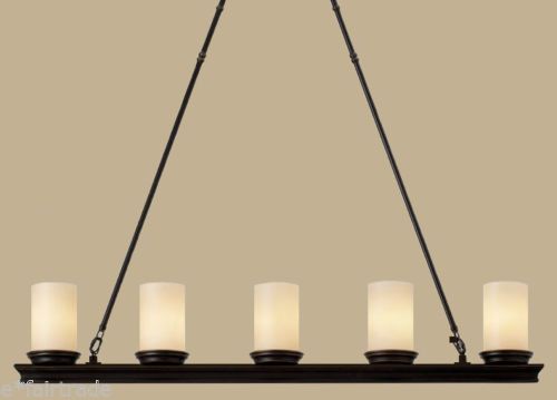 veranda linear chandelier installation