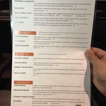veranda luxe menu