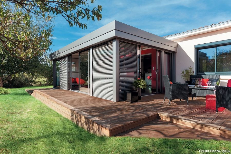 modele veranda rideau