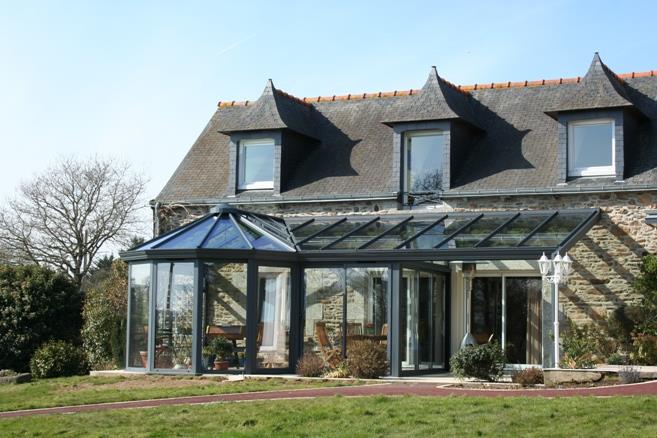 veranda verre maison