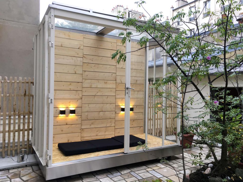 veranda cube bois