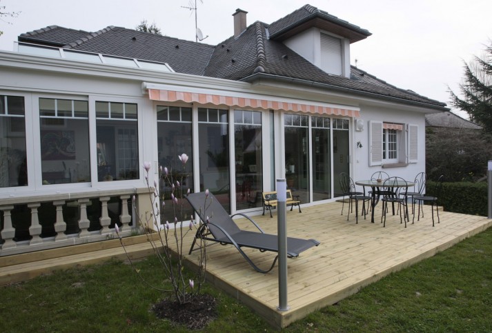 veranda toit plat alsace