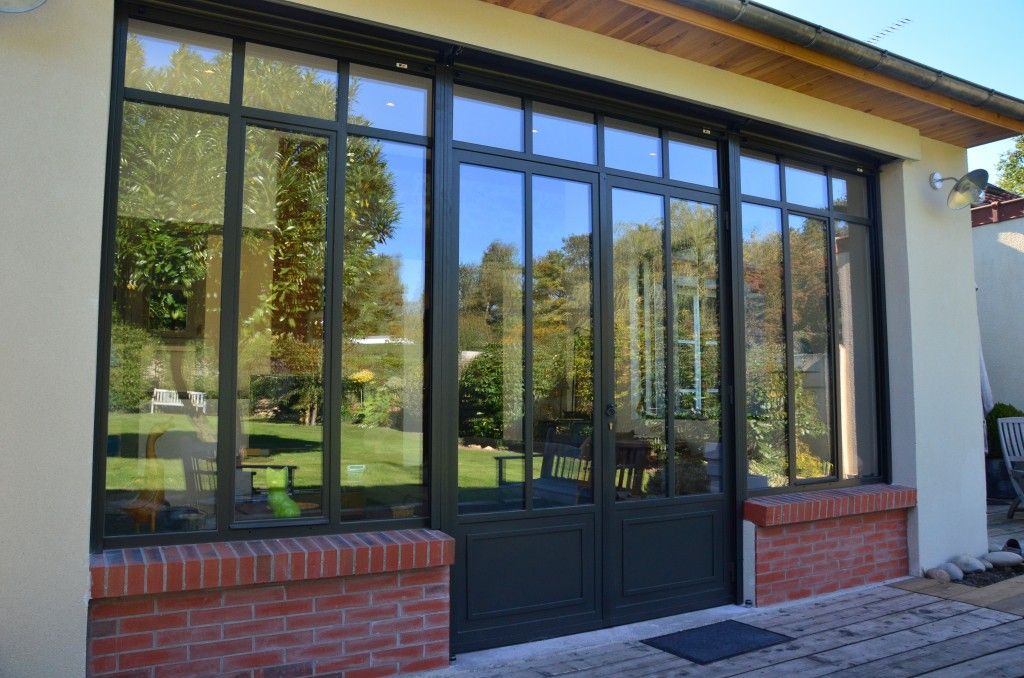 veranda acier a l'ancienne