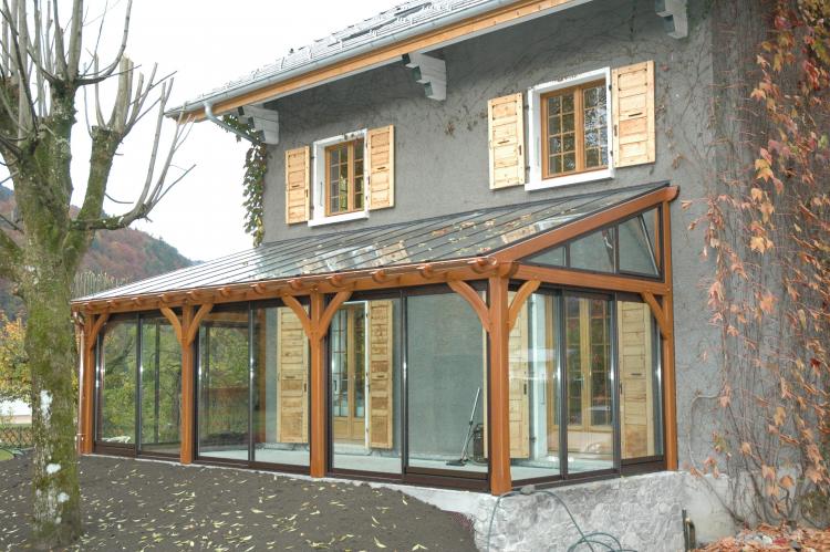 veranda bois savoie