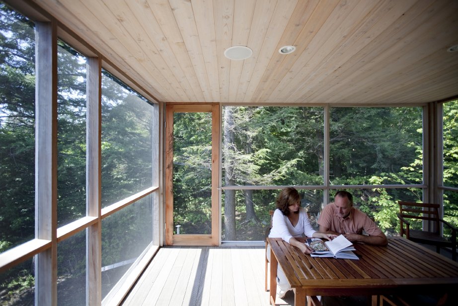 veranda en moustiquaire