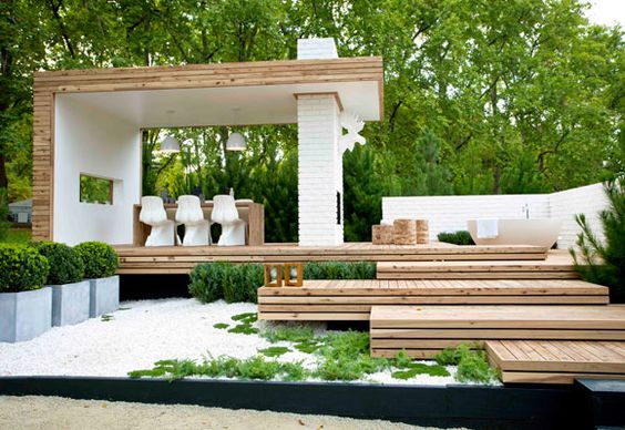 moderne veranda's hout