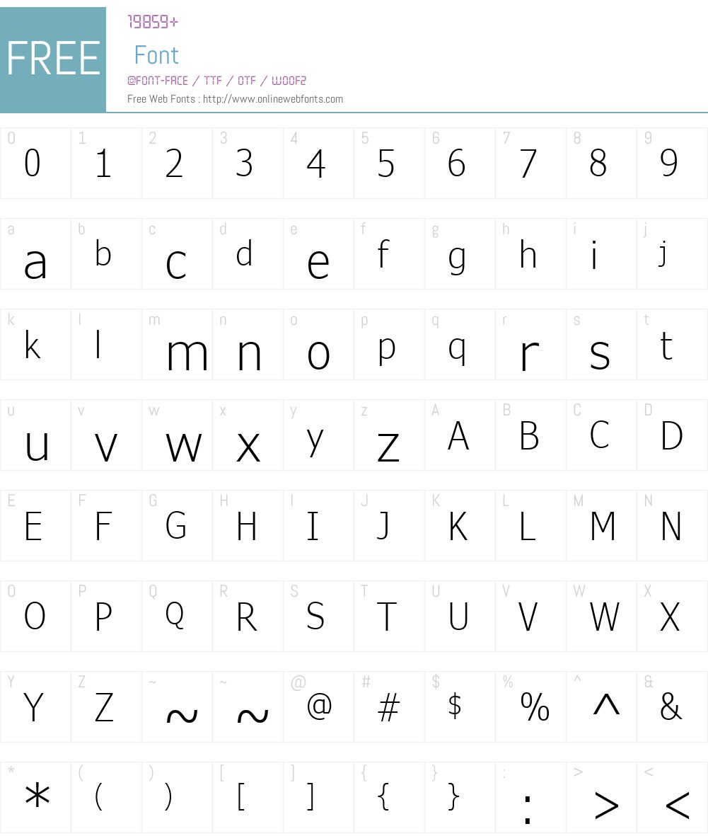 verdana light font