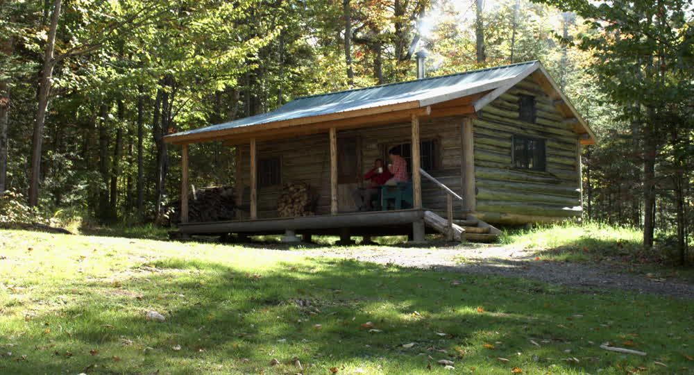 veranda bois chalet