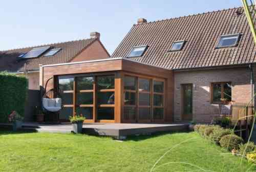 veranda bois et brique